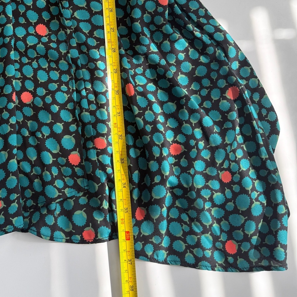 Anthropologie Romantic Ruffled Wrap Dress Floral Print Cocktail Party Size 4‎ - Picture 6 of 16